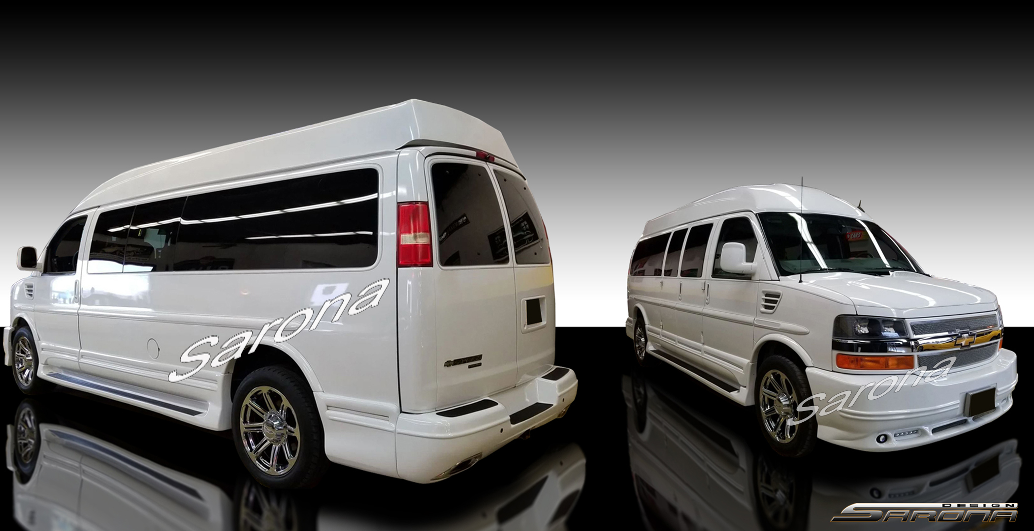 Custom GMC Savana Van  Long Wheel Base Body Kit (2003 - 2025) - $1290.00 (Part #GM-036-KT)